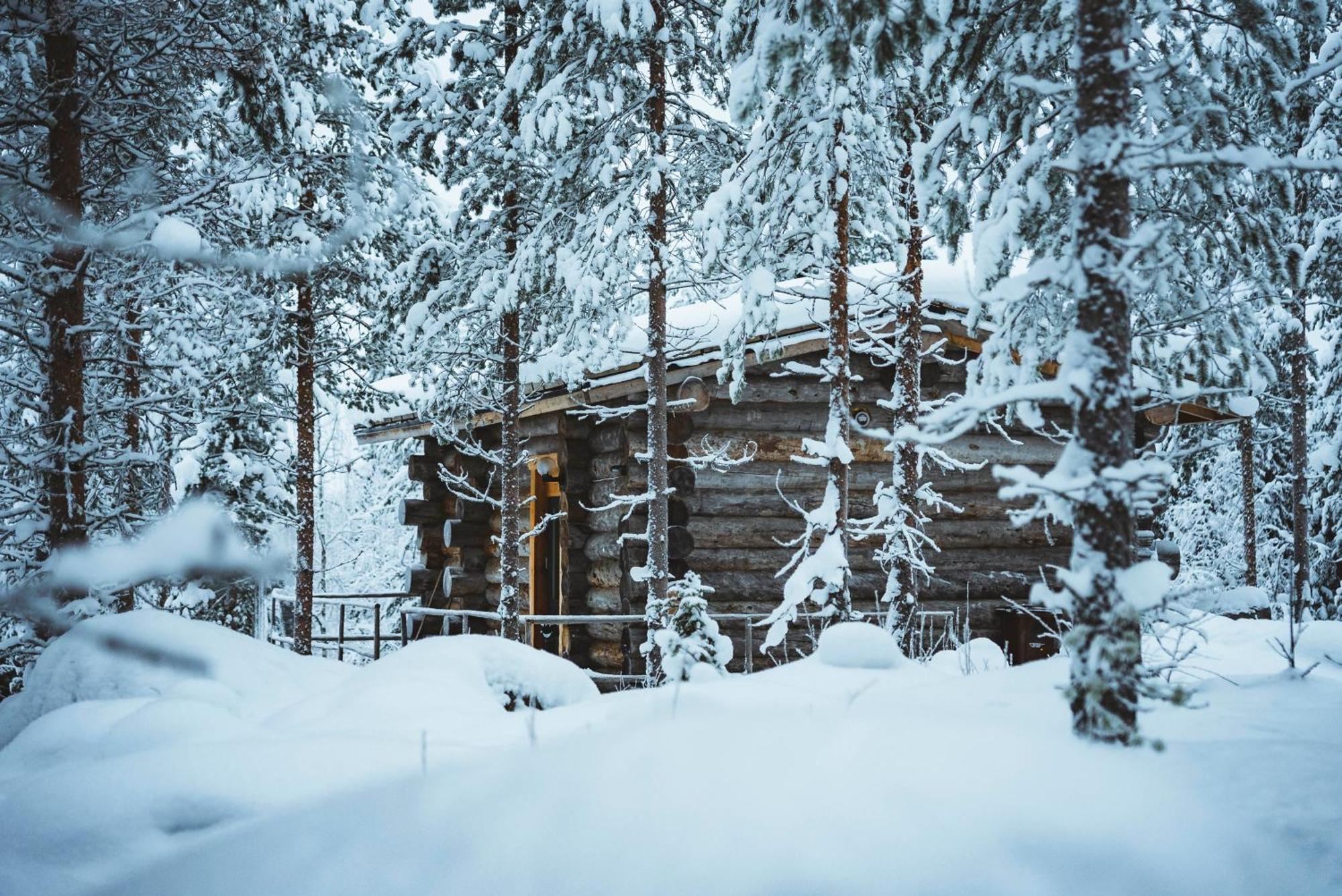 Cozy Log Cabin By Invisible Forest Lodge 罗瓦涅米 外观 照片